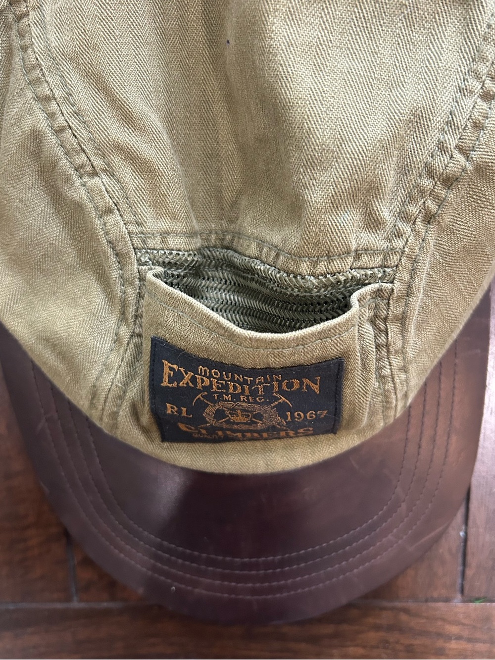 Polo Ralph Lauren Mountain Expedition Climbers Men's Baseball Cap Green Brown L - Picture 6 of 7